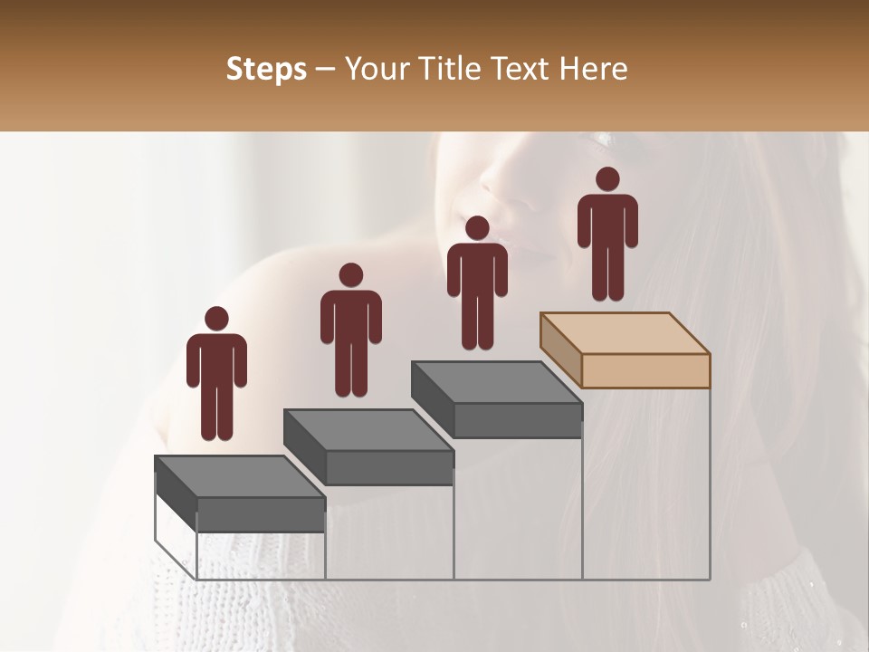 A Woman With Long Hair Is Posing For A Picture PowerPoint Template