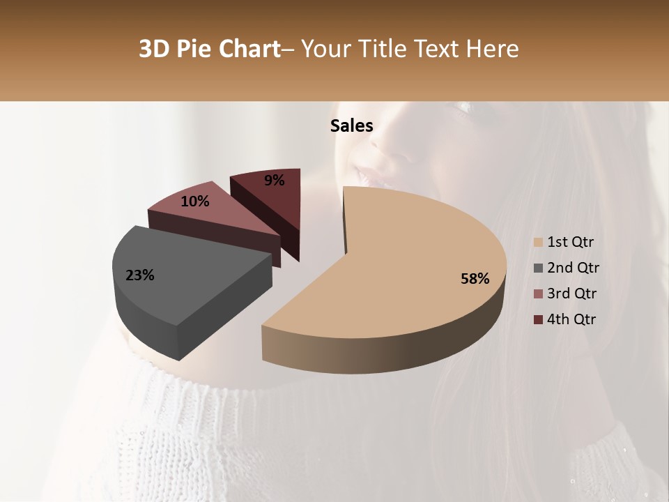 A Woman With Long Hair Is Posing For A Picture PowerPoint Template