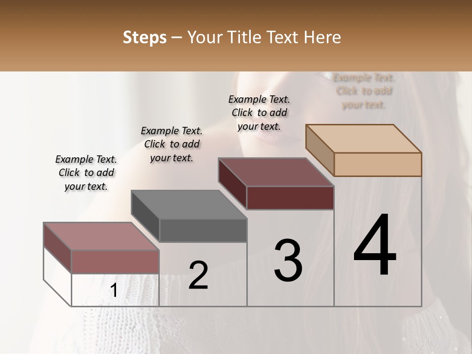 A Woman With Long Hair Is Posing For A Picture PowerPoint Template