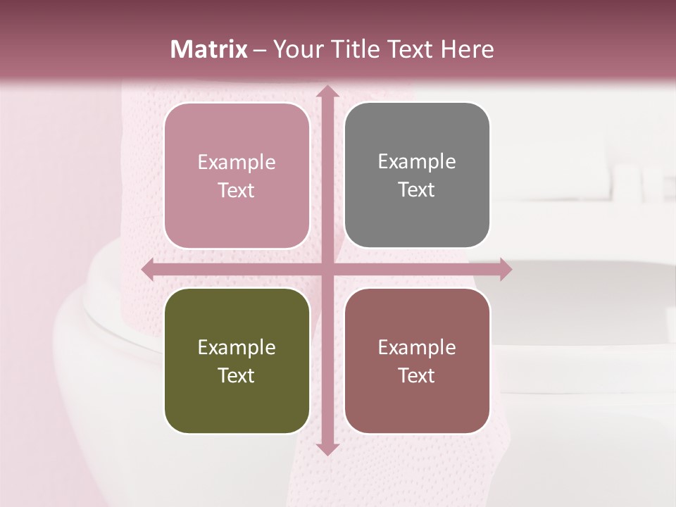 A White Toilet With A Pink Towel On Top Of It PowerPoint Template