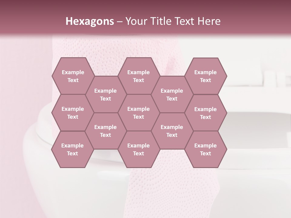 A White Toilet With A Pink Towel On Top Of It PowerPoint Template