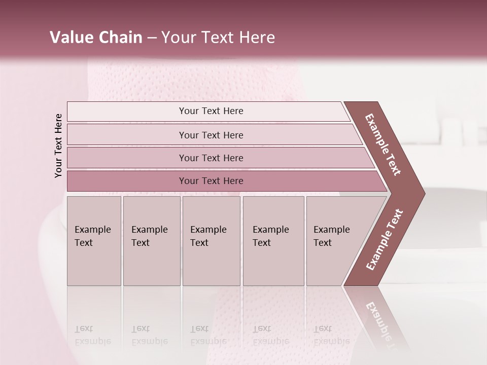 A White Toilet With A Pink Towel On Top Of It PowerPoint Template