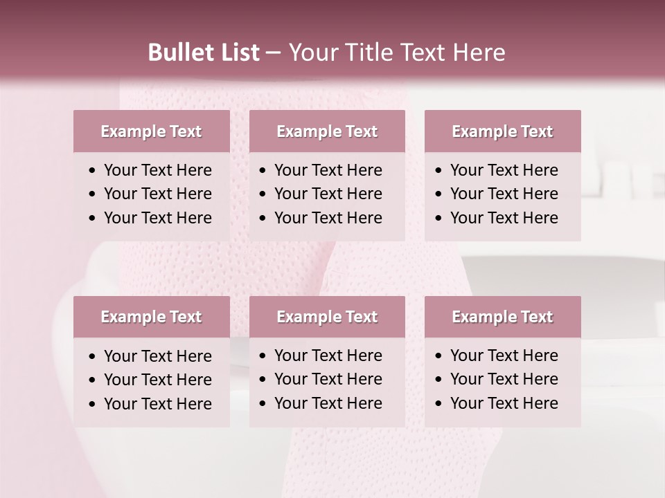 A White Toilet With A Pink Towel On Top Of It PowerPoint Template