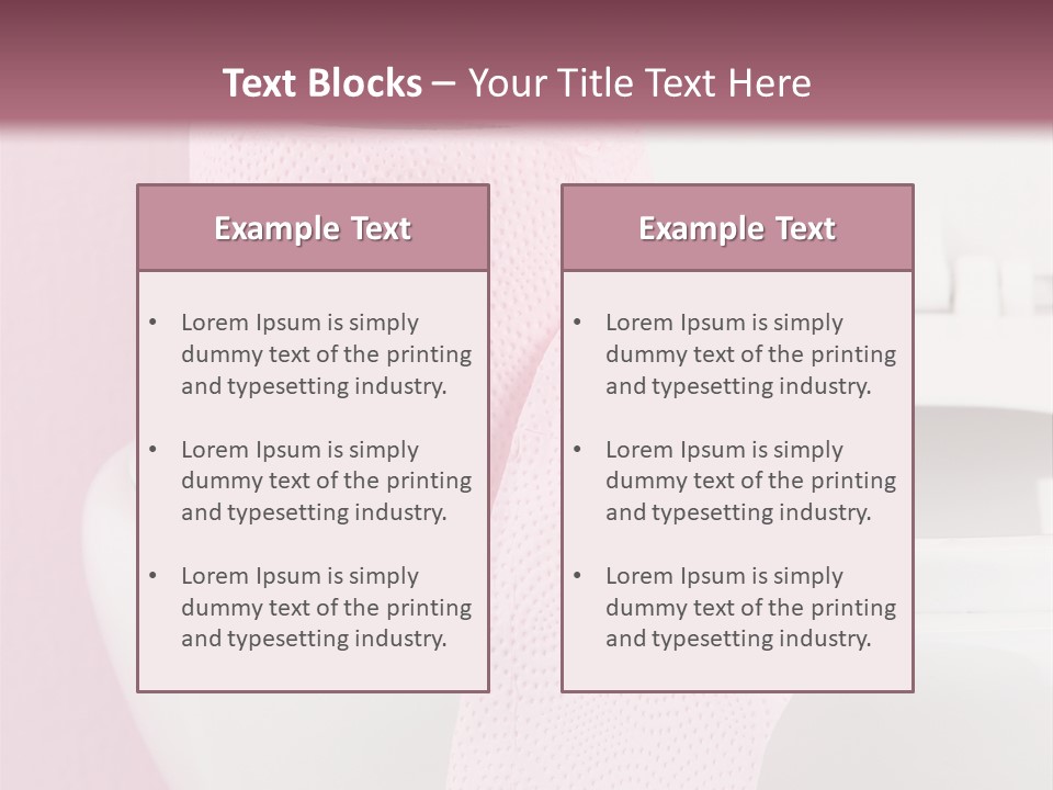 A White Toilet With A Pink Towel On Top Of It PowerPoint Template