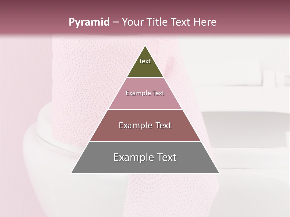 A White Toilet With A Pink Towel On Top Of It PowerPoint Template