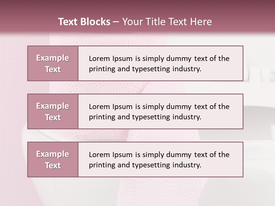 A White Toilet With A Pink Towel On Top Of It PowerPoint Template