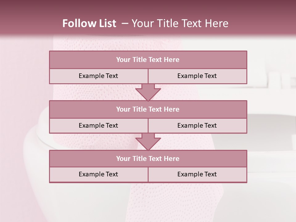 A White Toilet With A Pink Towel On Top Of It PowerPoint Template