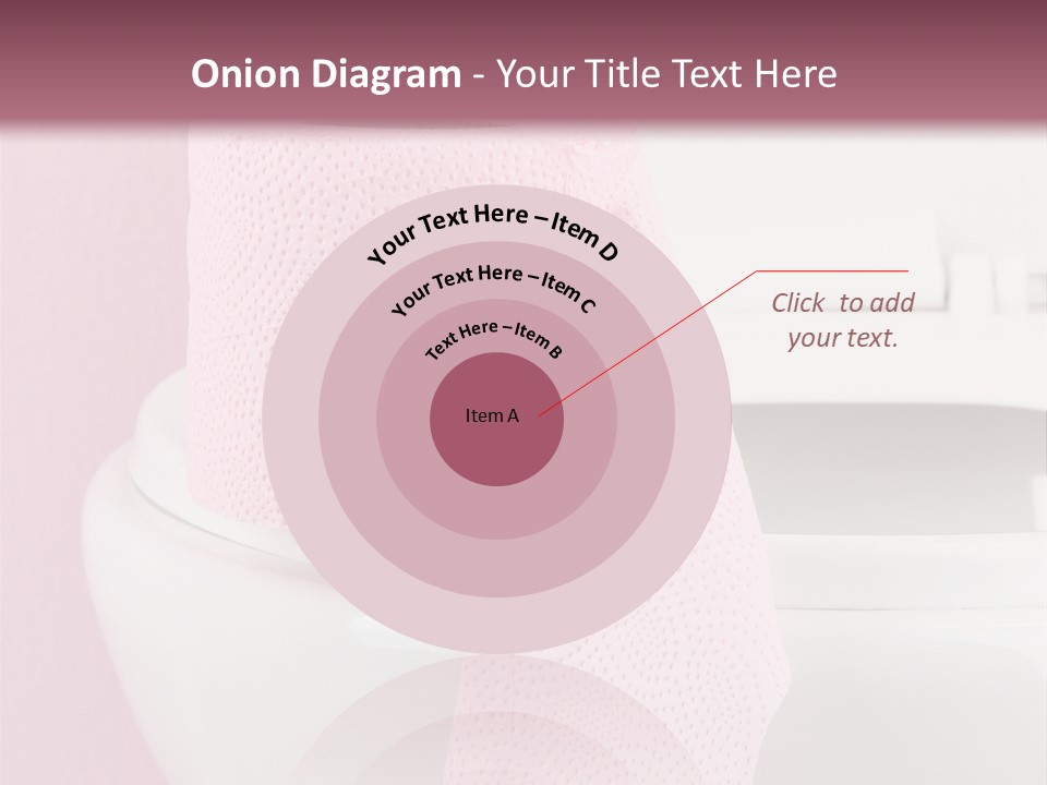A White Toilet With A Pink Towel On Top Of It PowerPoint Template