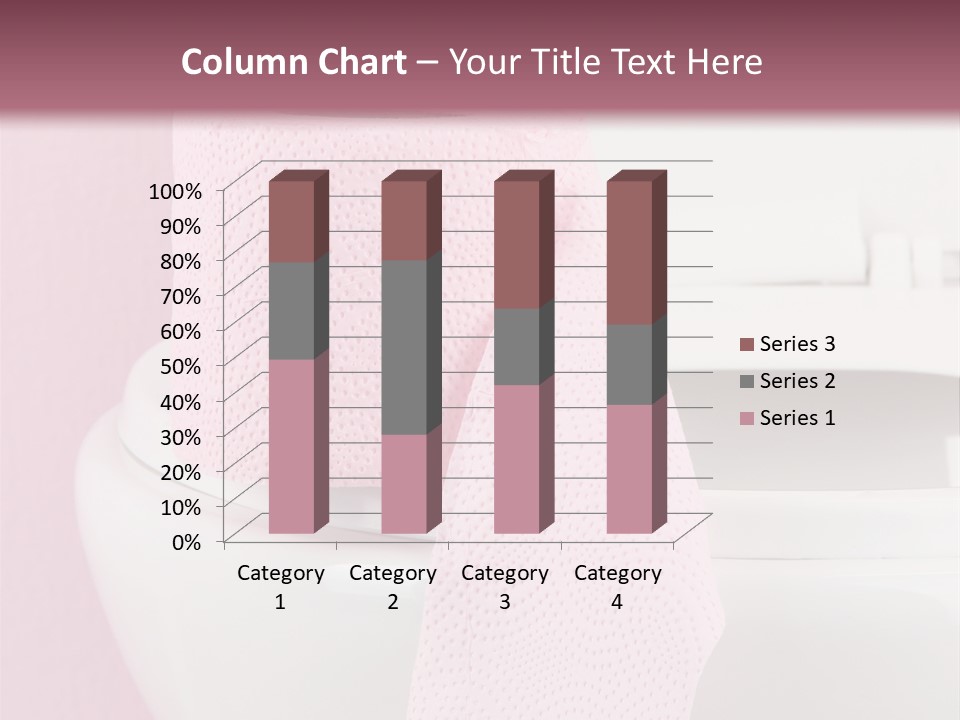 A White Toilet With A Pink Towel On Top Of It PowerPoint Template