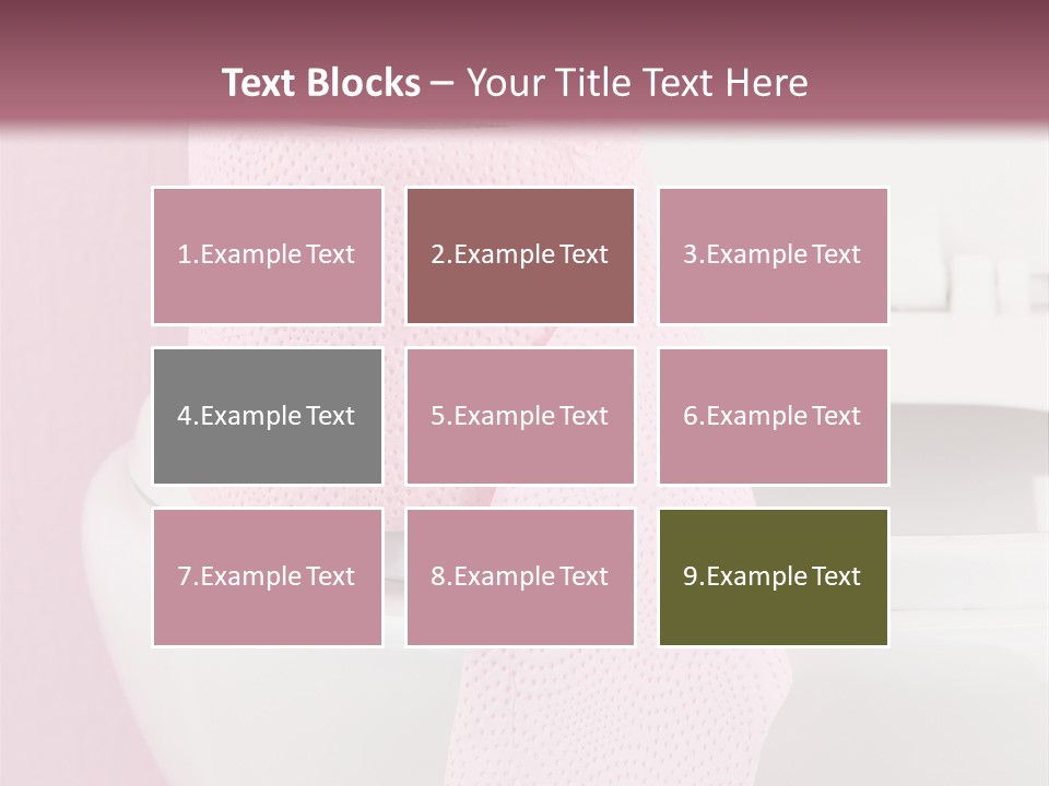 A White Toilet With A Pink Towel On Top Of It PowerPoint Template