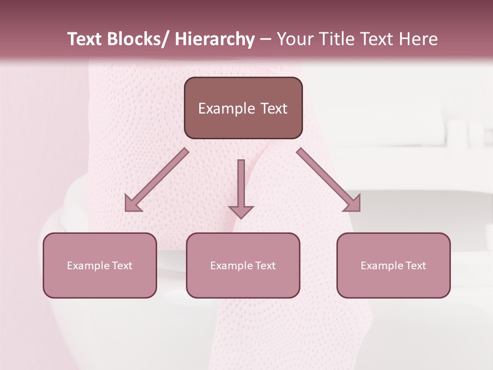 A White Toilet With A Pink Towel On Top Of It PowerPoint Template