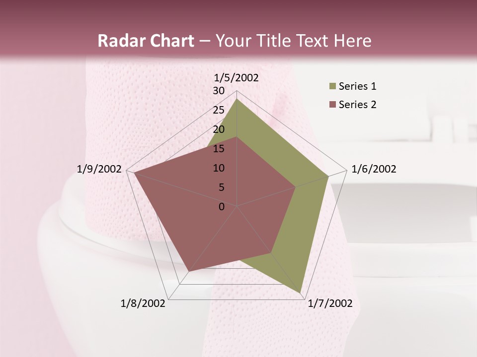 A White Toilet With A Pink Towel On Top Of It PowerPoint Template