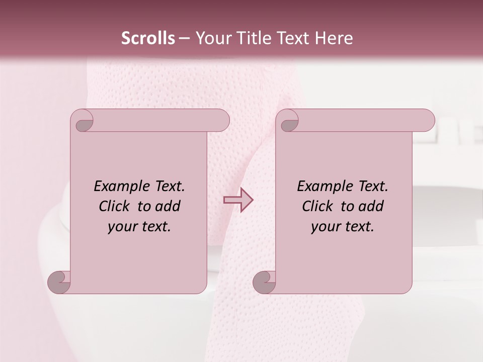 A White Toilet With A Pink Towel On Top Of It PowerPoint Template
