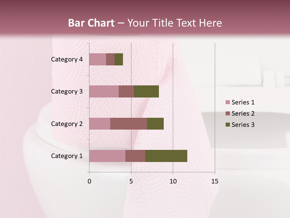 A White Toilet With A Pink Towel On Top Of It PowerPoint Template