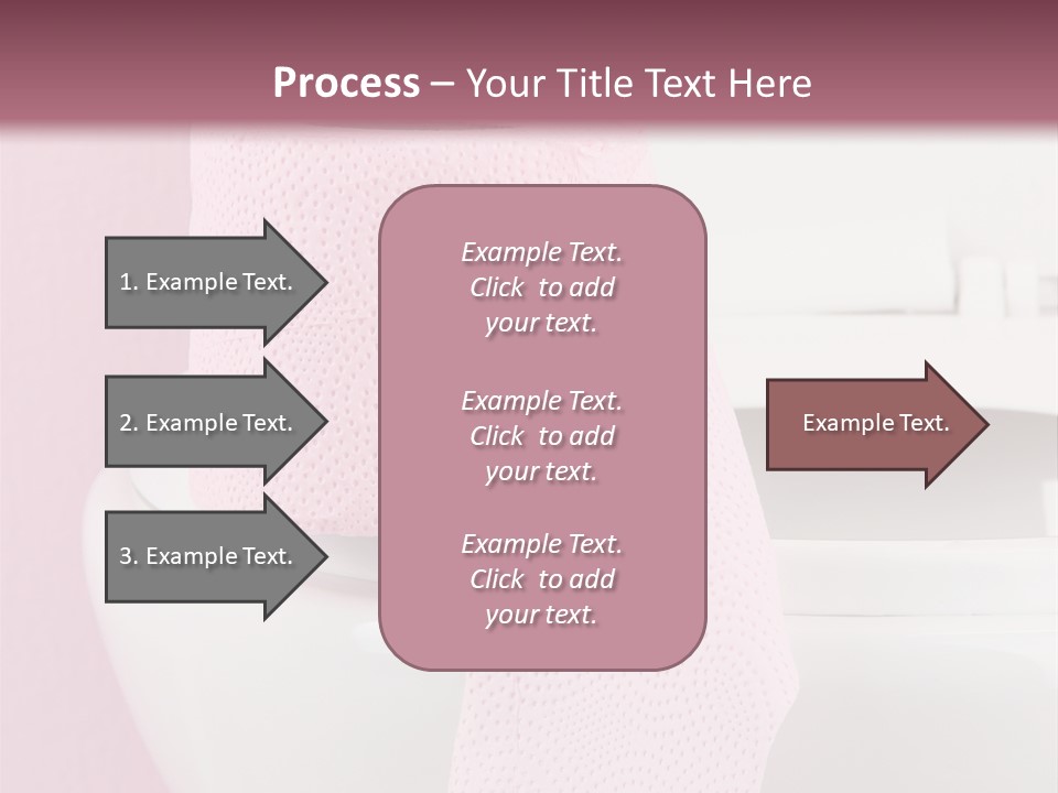 A White Toilet With A Pink Towel On Top Of It PowerPoint Template