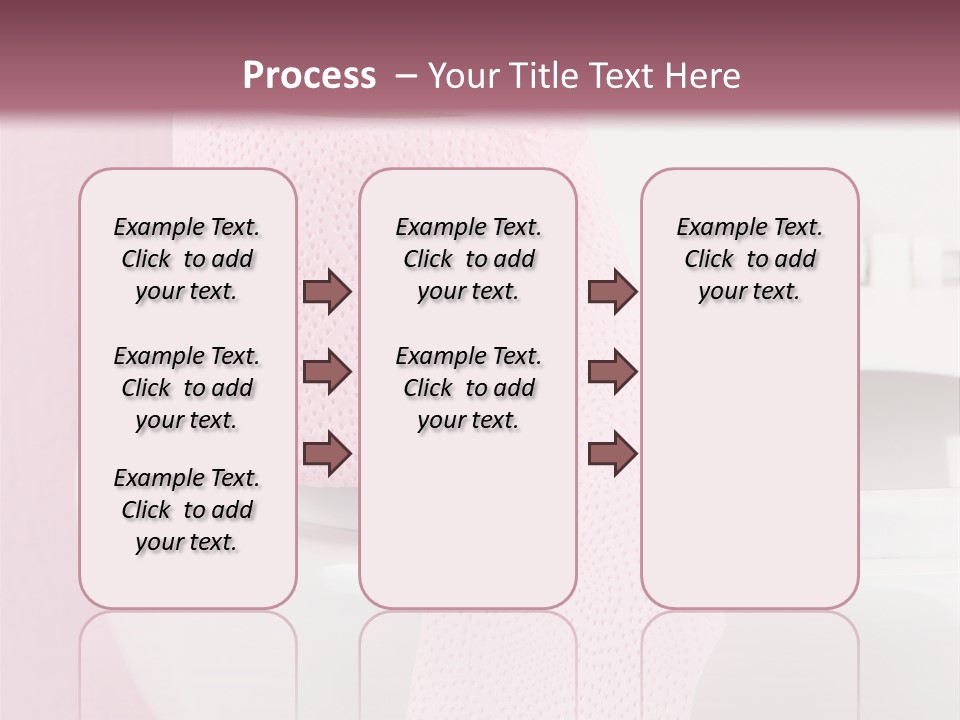 A White Toilet With A Pink Towel On Top Of It PowerPoint Template