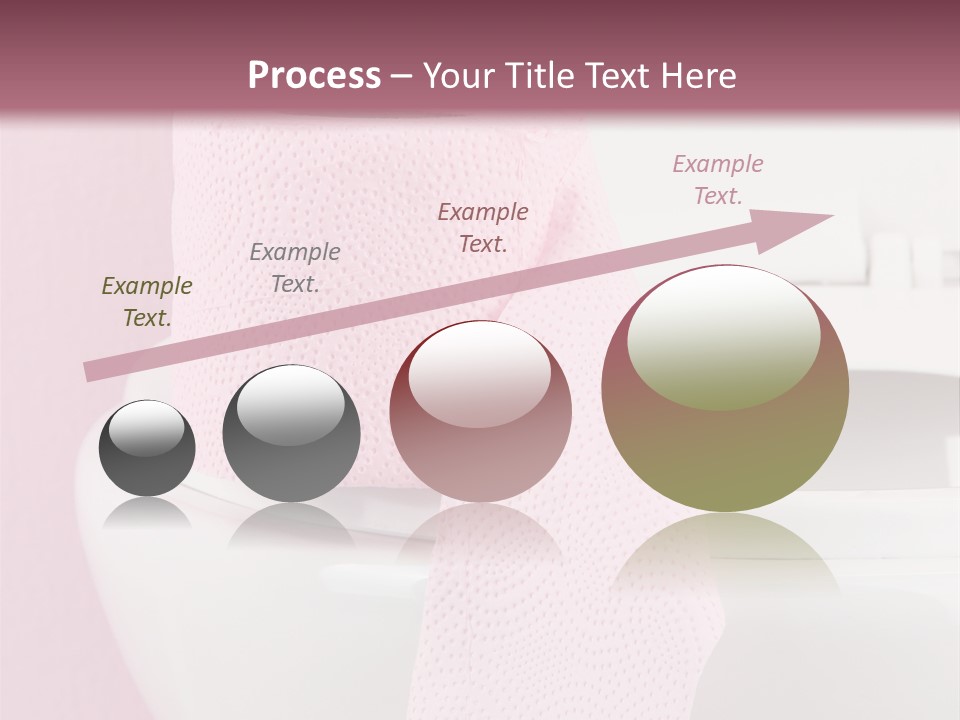 A White Toilet With A Pink Towel On Top Of It PowerPoint Template