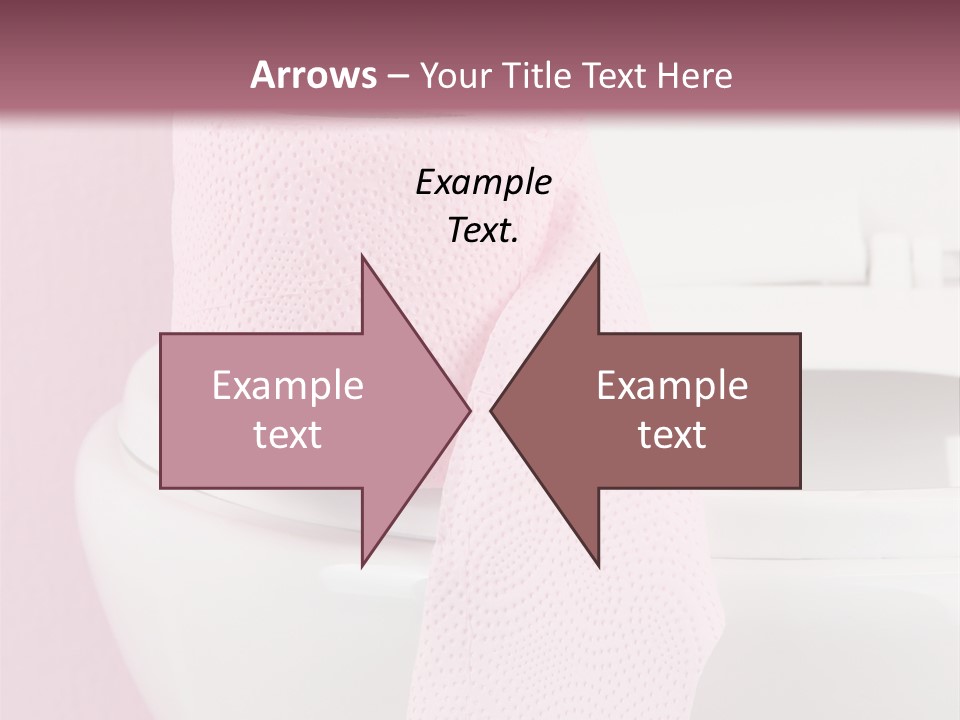 A White Toilet With A Pink Towel On Top Of It PowerPoint Template