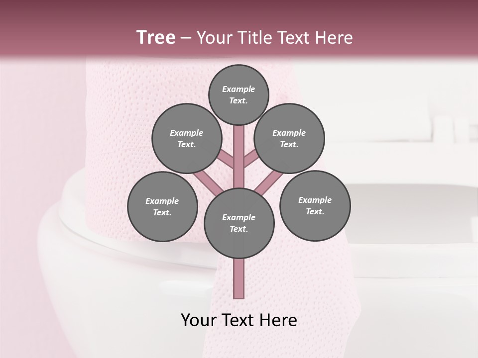 A White Toilet With A Pink Towel On Top Of It PowerPoint Template