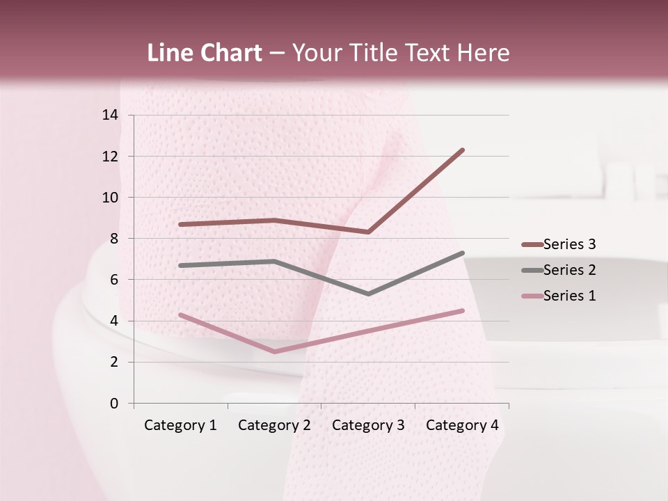 A White Toilet With A Pink Towel On Top Of It PowerPoint Template