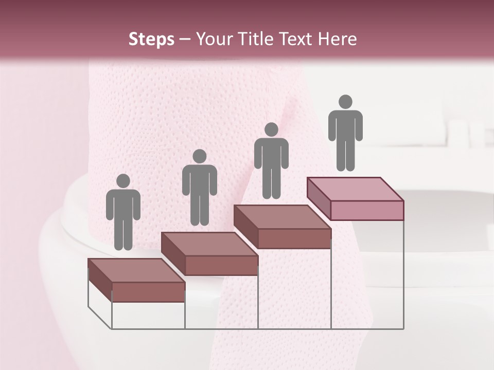 A White Toilet With A Pink Towel On Top Of It PowerPoint Template