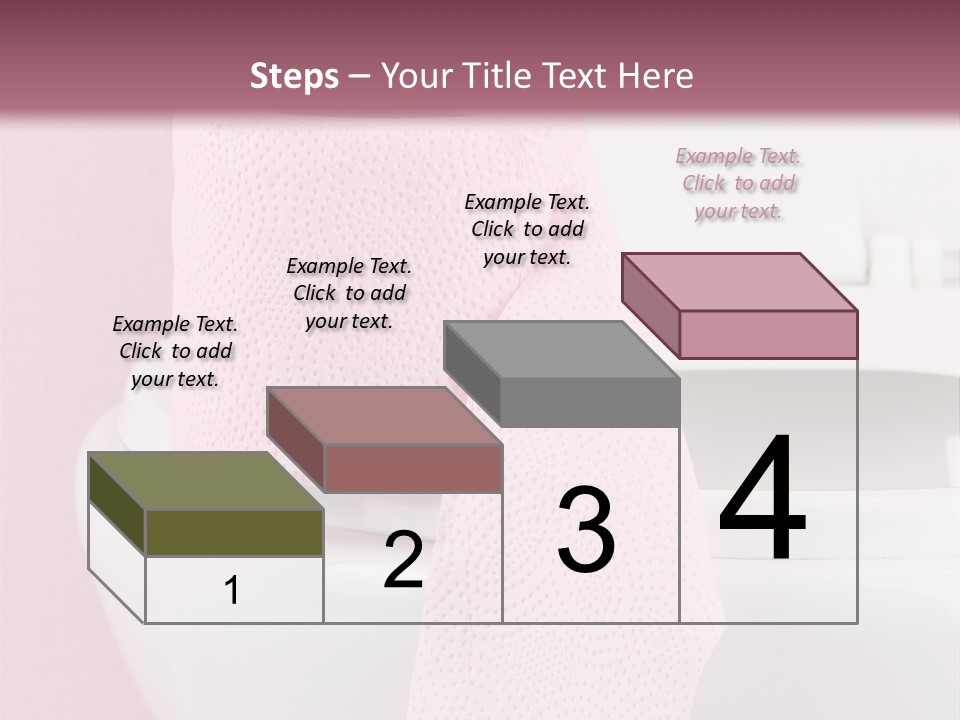 A White Toilet With A Pink Towel On Top Of It PowerPoint Template