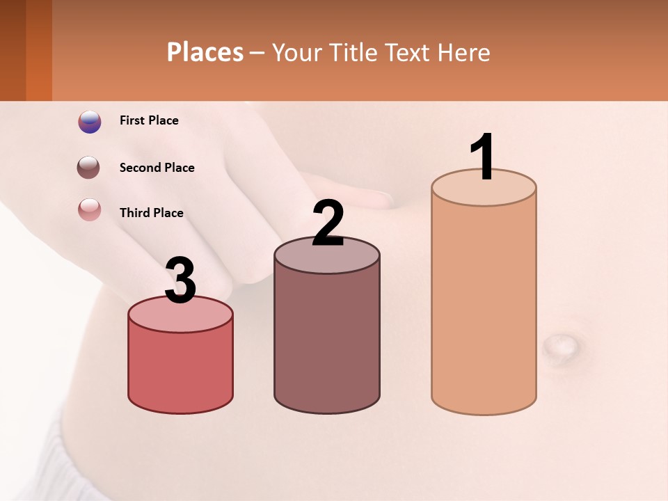 A Woman's Stomach With A Piece Of Wax On It PowerPoint Template