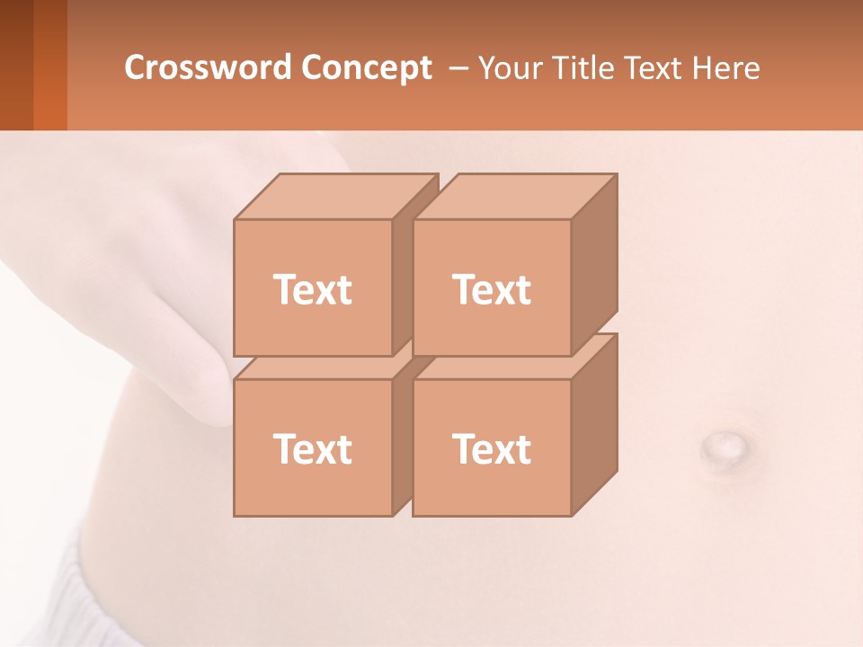 A Woman's Stomach With A Piece Of Wax On It PowerPoint Template