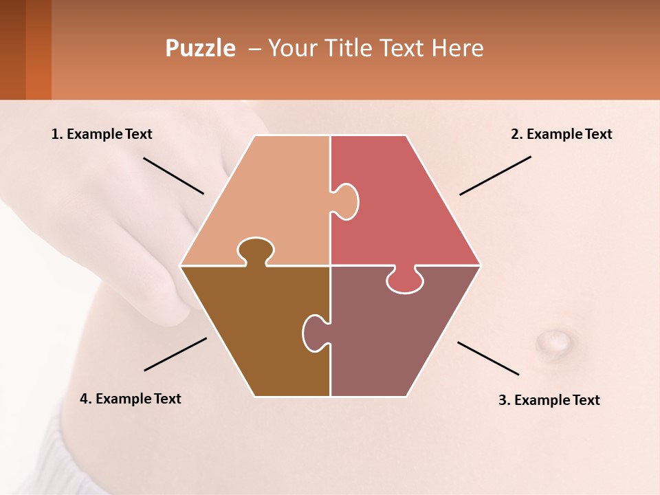 A Woman's Stomach With A Piece Of Wax On It PowerPoint Template