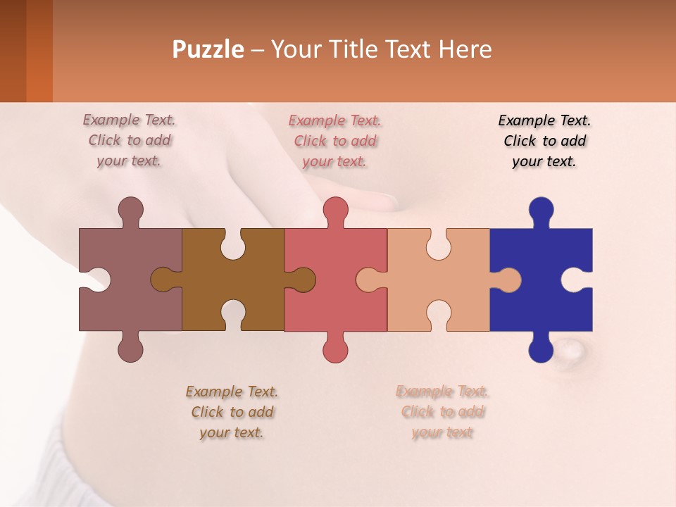 A Woman's Stomach With A Piece Of Wax On It PowerPoint Template