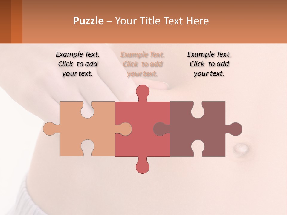 A Woman's Stomach With A Piece Of Wax On It PowerPoint Template