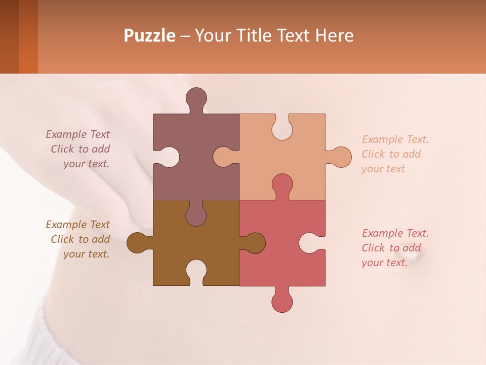 A Woman's Stomach With A Piece Of Wax On It PowerPoint Template