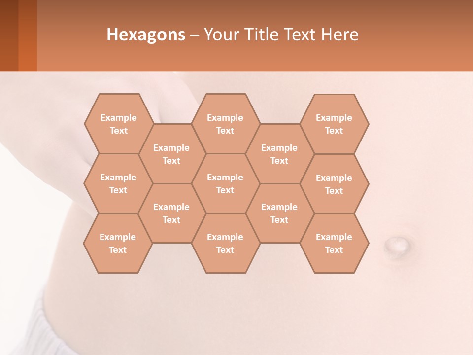 A Woman's Stomach With A Piece Of Wax On It PowerPoint Template