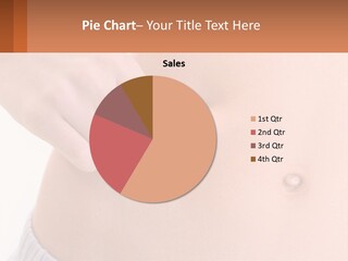 A Woman's Stomach With A Piece Of Wax On It PowerPoint Template