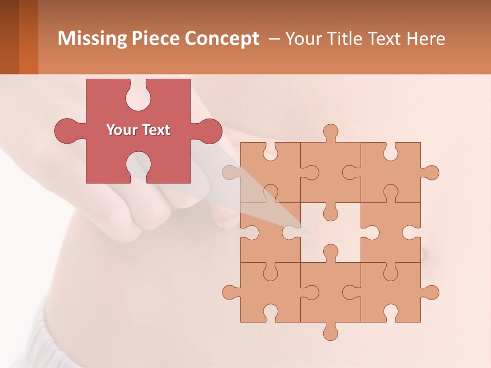 A Woman's Stomach With A Piece Of Wax On It PowerPoint Template