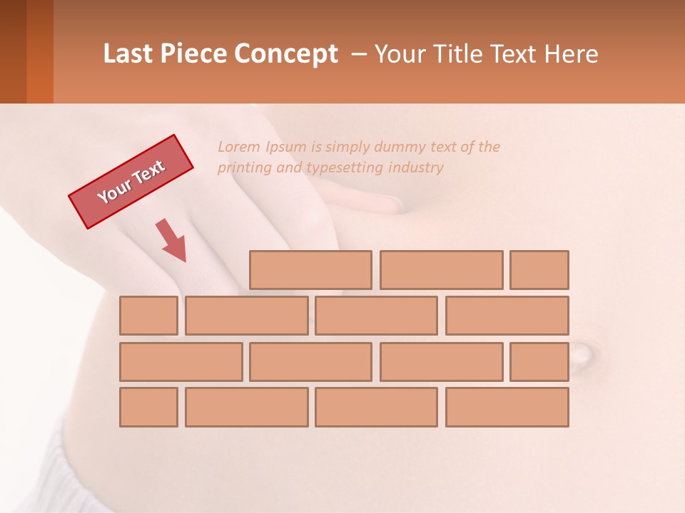 A Woman's Stomach With A Piece Of Wax On It PowerPoint Template