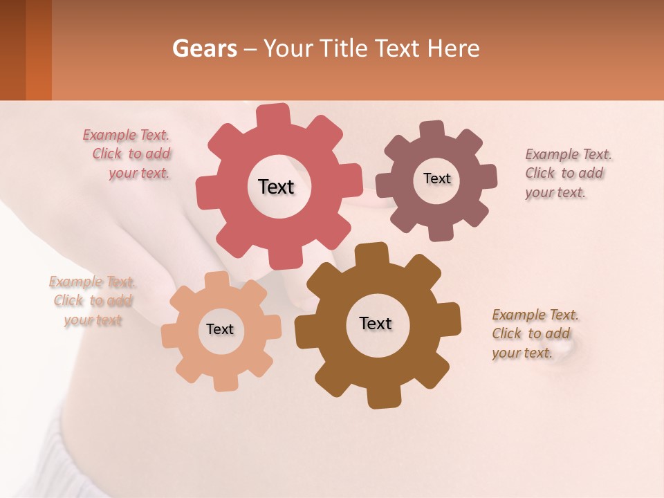 A Woman's Stomach With A Piece Of Wax On It PowerPoint Template