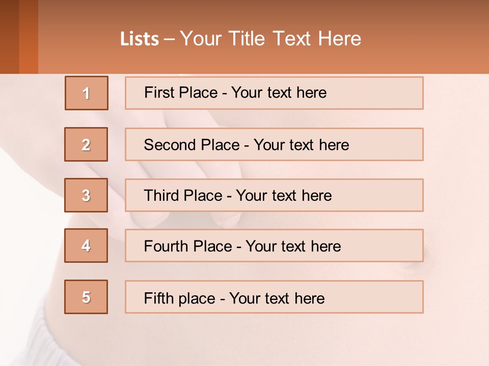 A Woman's Stomach With A Piece Of Wax On It PowerPoint Template