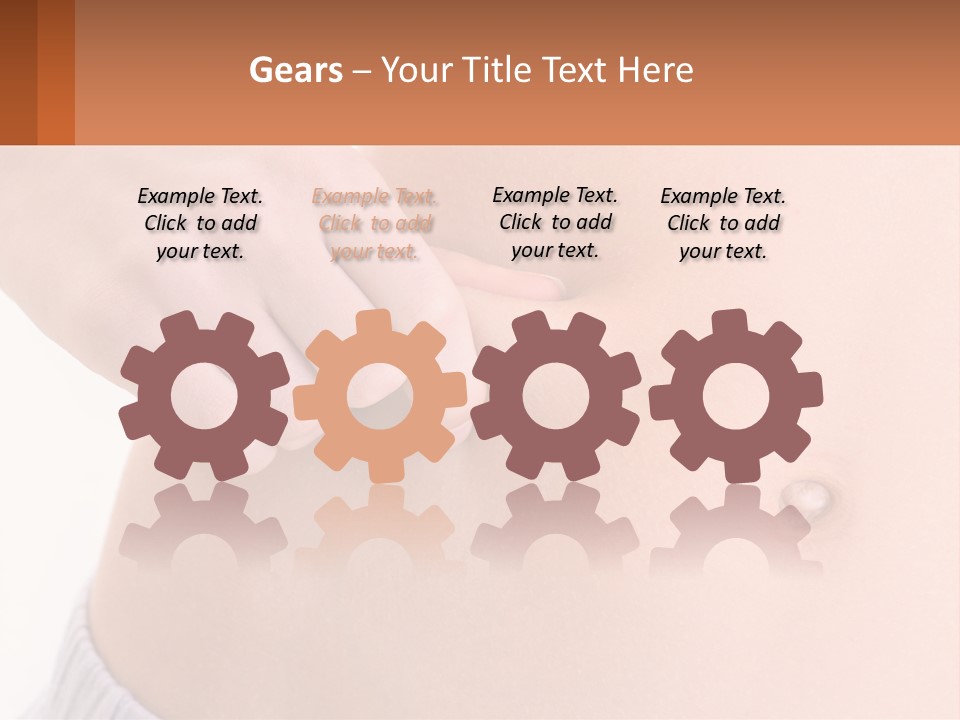 A Woman's Stomach With A Piece Of Wax On It PowerPoint Template