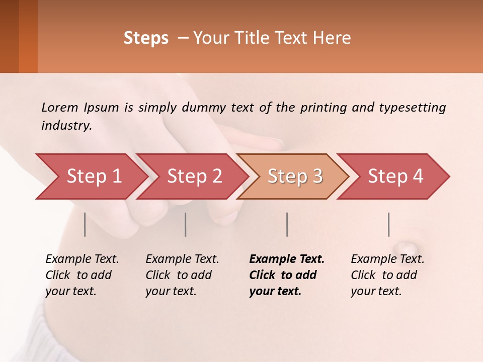 A Woman's Stomach With A Piece Of Wax On It PowerPoint Template