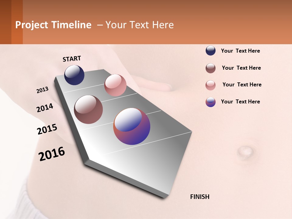 A Woman's Stomach With A Piece Of Wax On It PowerPoint Template