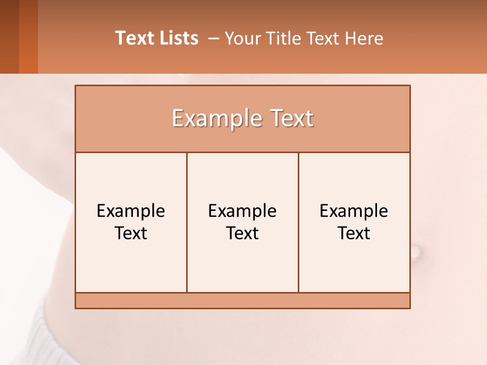 A Woman's Stomach With A Piece Of Wax On It PowerPoint Template