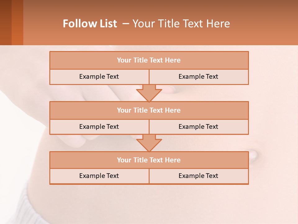 A Woman's Stomach With A Piece Of Wax On It PowerPoint Template