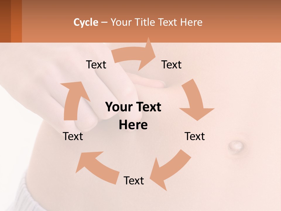 A Woman's Stomach With A Piece Of Wax On It PowerPoint Template