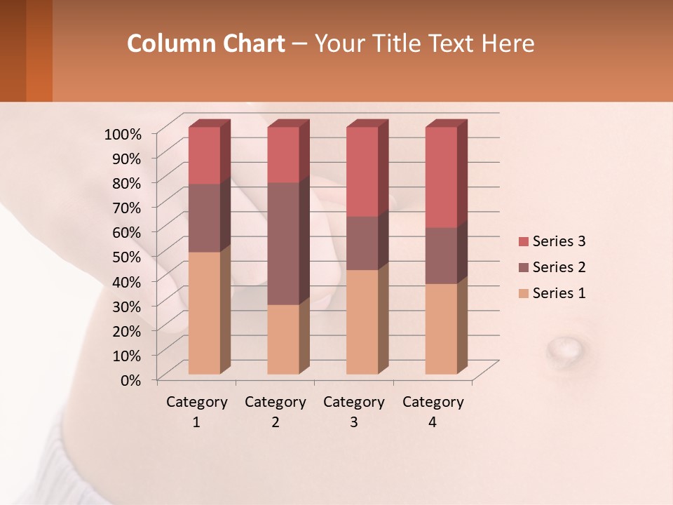 A Woman's Stomach With A Piece Of Wax On It PowerPoint Template