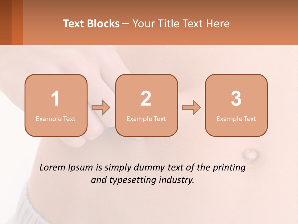 A Woman's Stomach With A Piece Of Wax On It PowerPoint Template