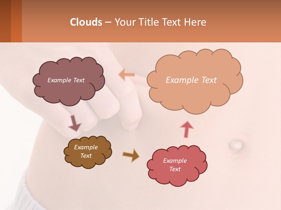 A Woman's Stomach With A Piece Of Wax On It PowerPoint Template