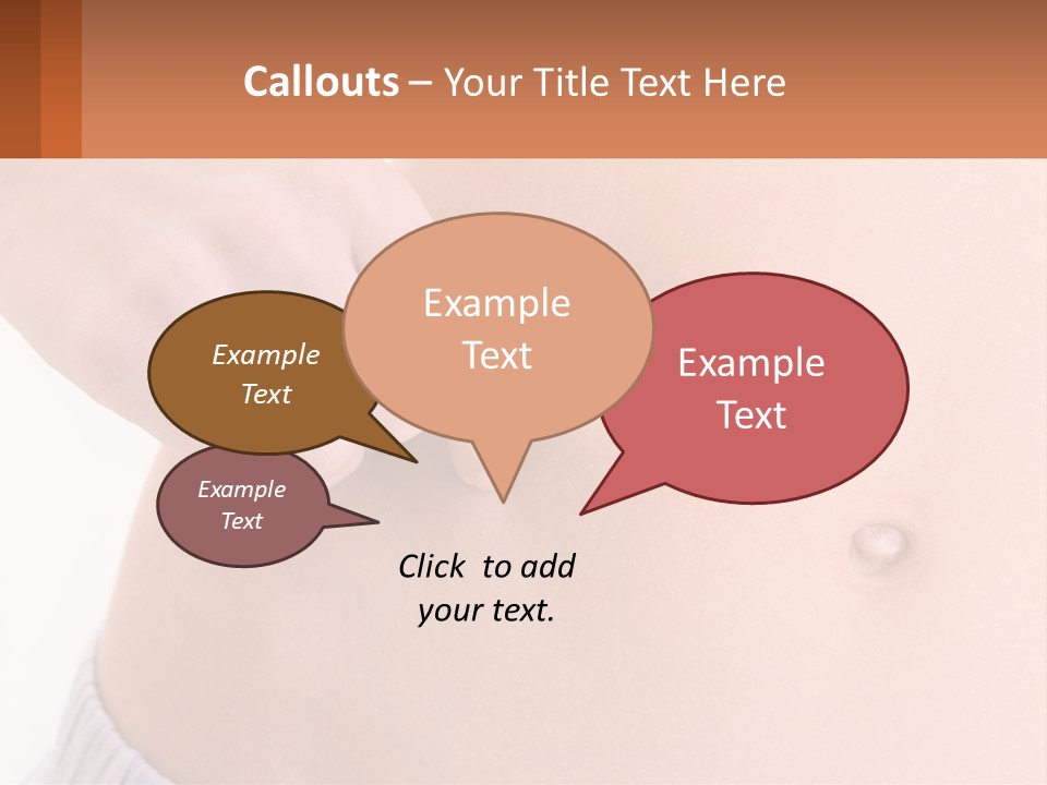 A Woman's Stomach With A Piece Of Wax On It PowerPoint Template