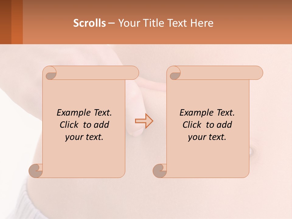 A Woman's Stomach With A Piece Of Wax On It PowerPoint Template