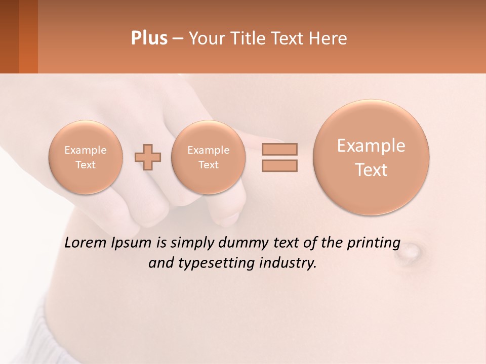 A Woman's Stomach With A Piece Of Wax On It PowerPoint Template